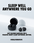Reusable silicone sleep earplugs with round carry case