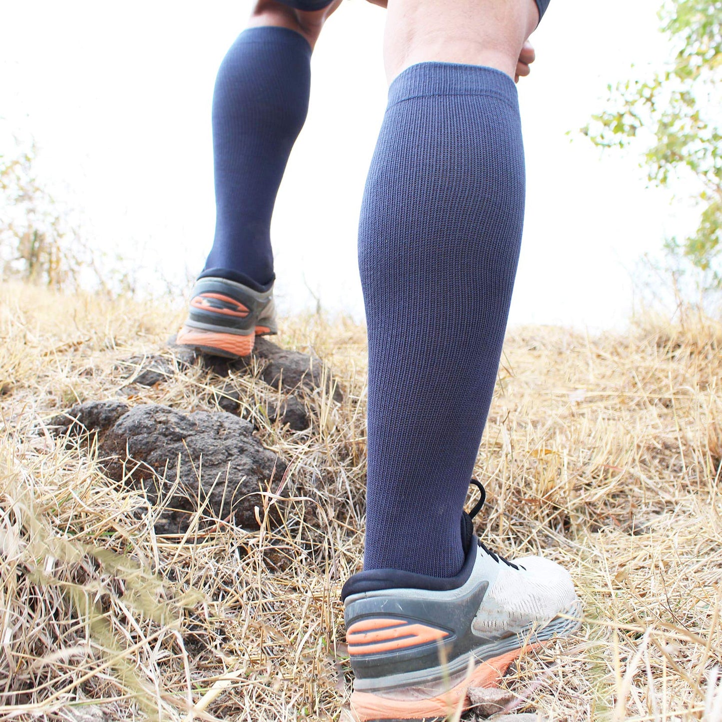 Heelium Bamboo Compression Socks For Men & Women | Odour Free & Superior Grip | Running, Cycling, Boosts Blood Circulation & Recovery