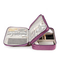 Black three-layer travel electronics and cable organizer case