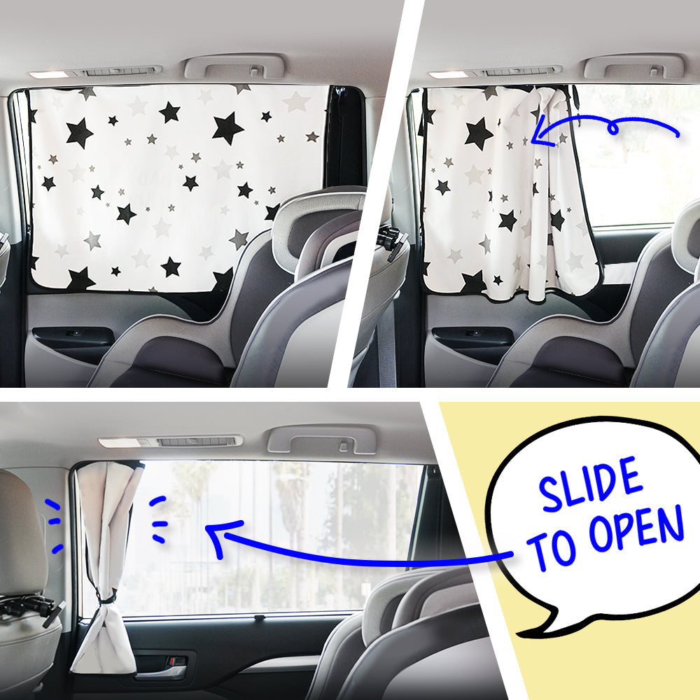 Magnetic Car Window Curtains UV Protection Set of 2