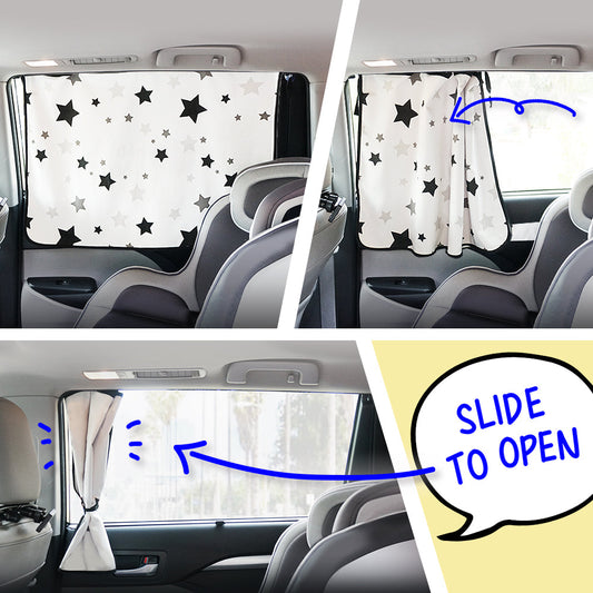 Magnetic Car Window Curtains UV Protection Set of 2
